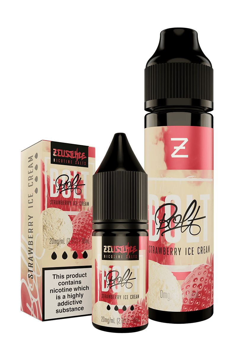 Strawberry-Ice-Cream Bolt E-Liquid by Zeus Juice